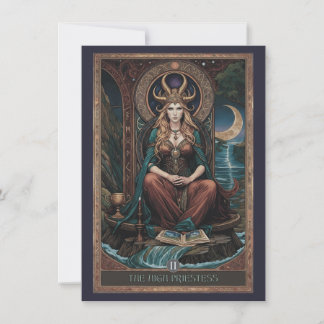Carte De Remerciements High Priestess Tarot Art Flat Thank You Card