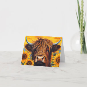 Carte De Remerciements Highland Cow