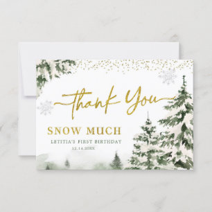Carte De Remerciements Hiver Forêt des Onederland Premier anniversaire