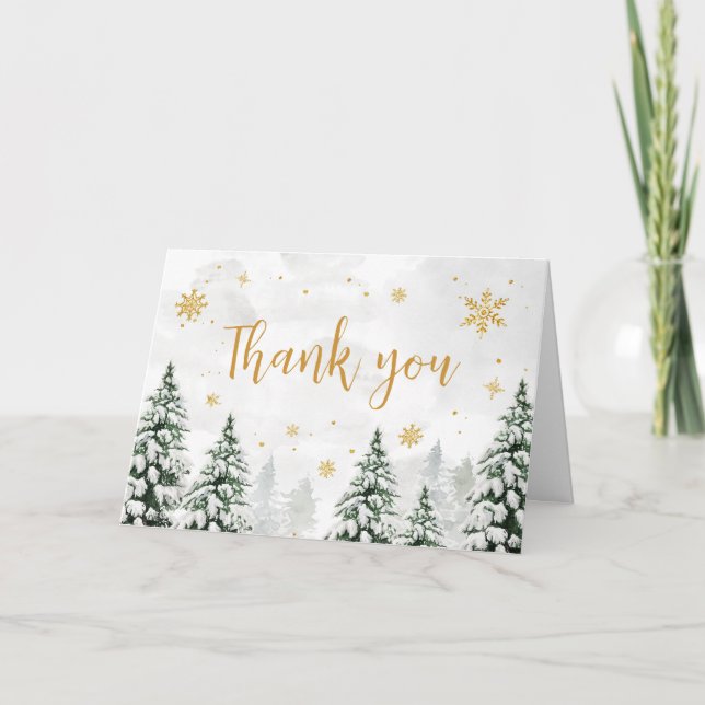 Carte De Remerciements Hiver Il fait froid dehors du Baby shower (Devant)