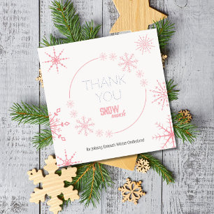 Carte De Remerciements hiver onderland -Merci neige beaucoup