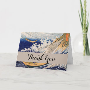 Carte De Remerciements Hokusai Ocean Waves Sea Boats