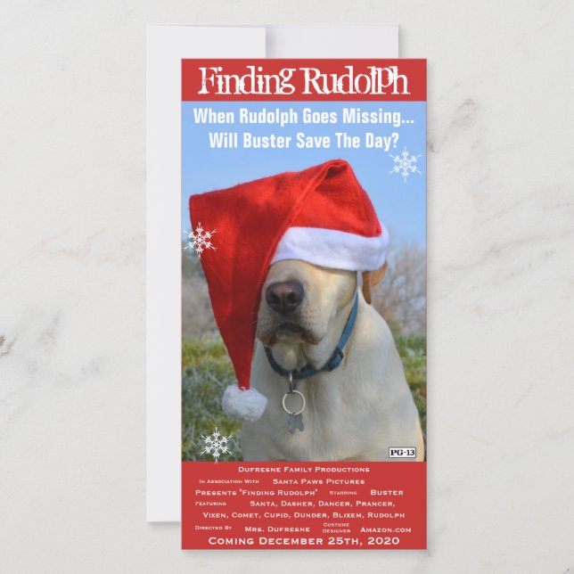 Carte De Remerciements Holiday Movie Parodie Ajouter Photo Animal (Devant)