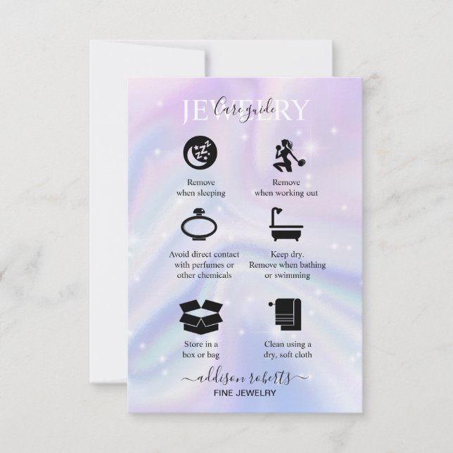 Carte De Remerciements Hologramme Arrière - plan Neon Candle Care (Devant)
