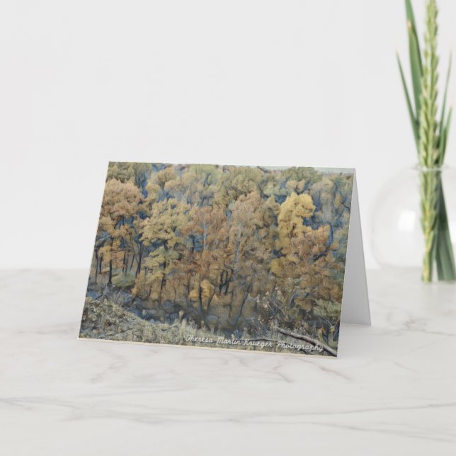 Carte De Remerciements Hommage de Feuillage-Un de chute à Van Gogh (Devant)