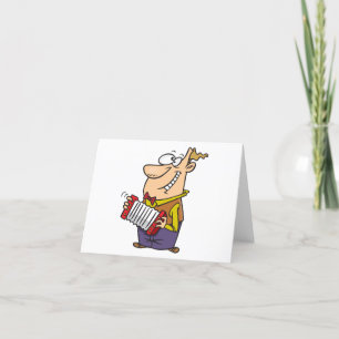 Carte De Remerciements Homme Jouant L'Accordion