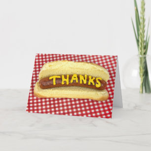 Carte De Remerciements Hot Dog Thanks