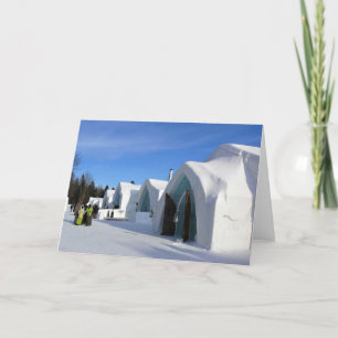 Carte De Remerciements Hôtel de Glace, Québec, Canada