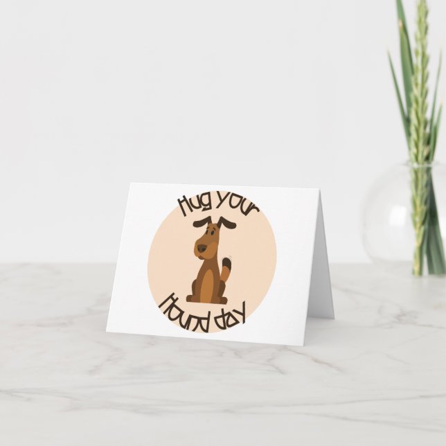 Carte De Remerciements Hug you Hound day - 11 septembre 2022 (Devant)