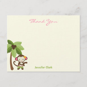 Carte De Remerciements Hula Monkey