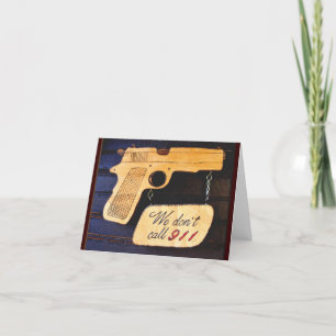 Carte De Remerciements Humour d'armes à feu