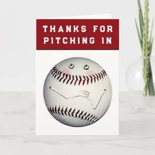 Carte De Remerciements Humour de baseball