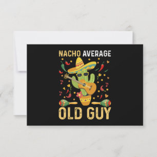 Carte De Remerciements Humour de mec vieux pas moyen Nacho disant vieil h