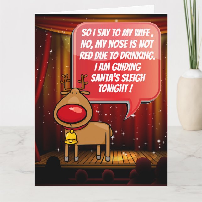 Carte De Remerciements Humour de Noël Big Card (Devant)