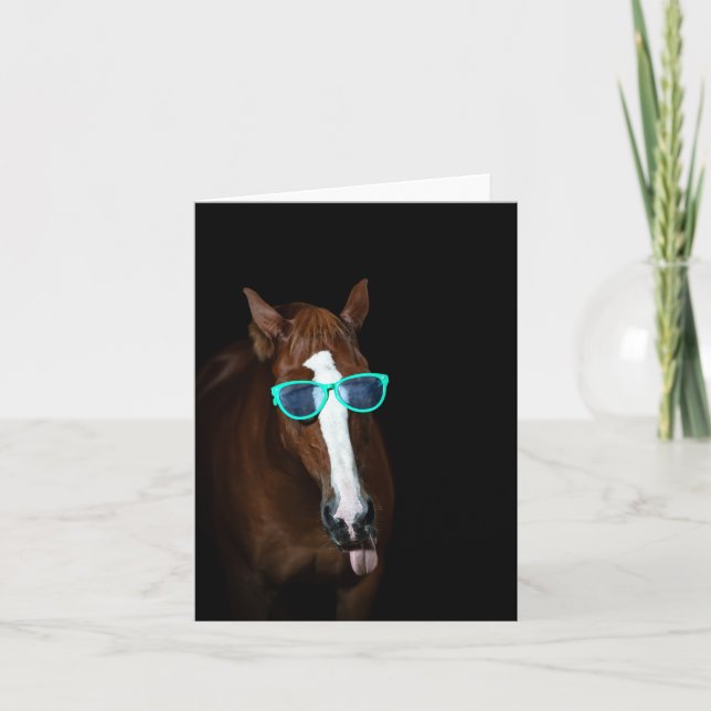 Carte De Remerciements Humour Horsey (Devant)
