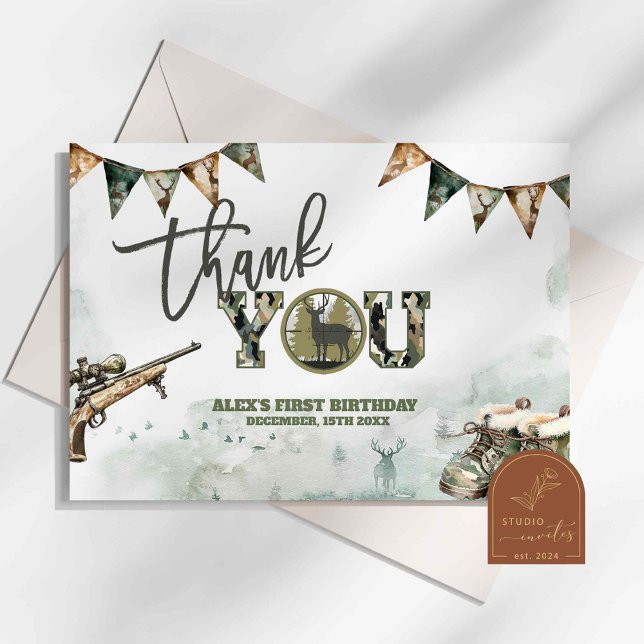 Carte De Remerciements Hunting Camo Thank You Card (Créateur téléchargé)