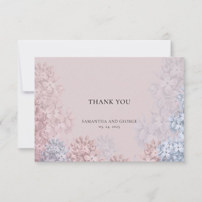 Carte De Remerciements Hyacinthes de printemps bleu pâle et poussiéreux r (Devant)