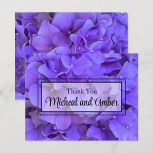 Carte De Remerciements Hydrangeas Lavender lilas