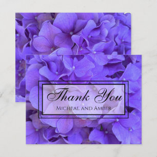 Carte De Remerciements Hydrangeas Lavender lilas