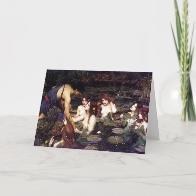 Carte De Remerciements Hylas et les Nymphes, par John William Waterhouse (Devant)