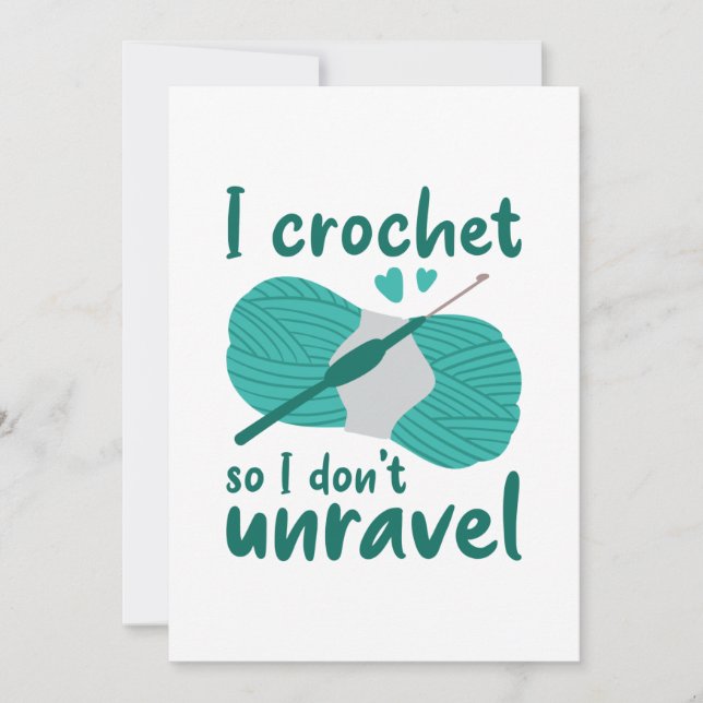 Carte De Remerciements I Crochet So I Don't Unravel (Devant)