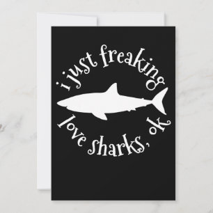 Carte De Remerciements I Just Freaking Love Sharks