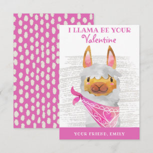 Carte De Remerciements I Llama Be Your Valentines Day Card for Kids