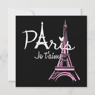 Carte De Remerciements I Love Paris Tour Eiffel France Souvenir français