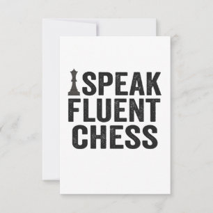 Carte De Remerciements i Speak Fluent Funny Chess Player Checkmate Cadeau