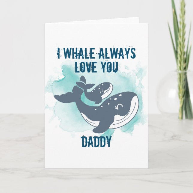 Carte De Remerciements I Whale Toujours Vous Aimez Personnalisable voitur (Devant)