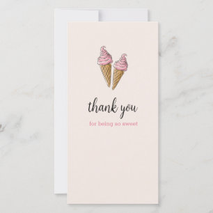 Carte de remerciements - Ice Cream Party