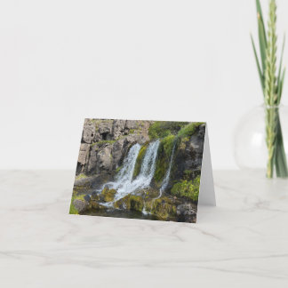 Carte De Remerciements Iceland Waterfall Notecards