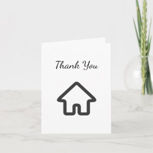 Carte De Remerciements Icône de maison de biens immobiliers acheteur