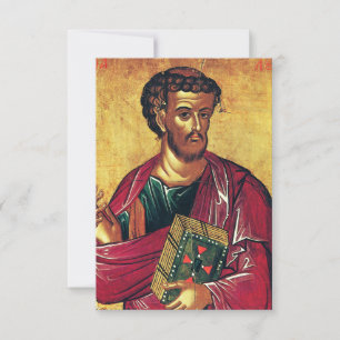 Carte De Remerciements icône orthodoxe de saint Luc l'évangéliste