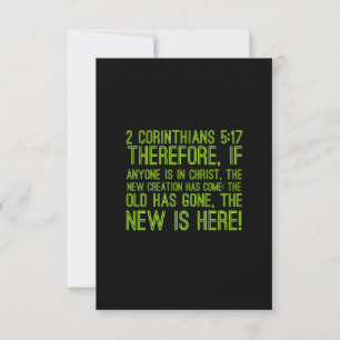 Carte De Remerciements If anyone is in Christ Bible Jesus Christian relig