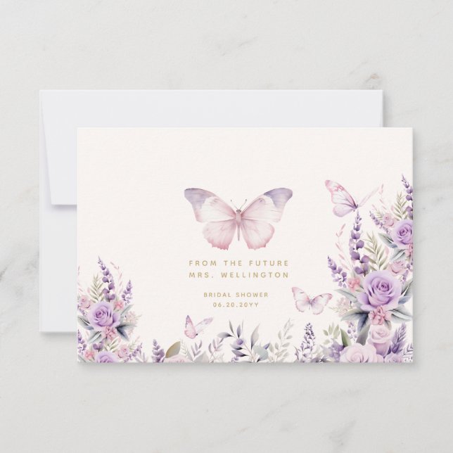 Carte De Remerciements Il Donne Sa Fête des mariées Fleur sauvage À Ses P (Devant)