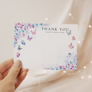 Carte De Remerciements Il Me Donne Fête des mariées Aux Papillons