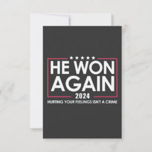 Carte De Remerciements Il remporte à nouveau l'Inaguration Trump 2025 de 