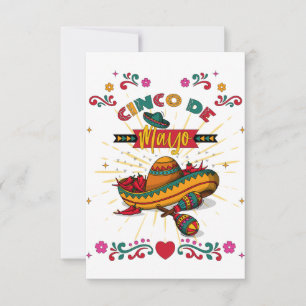 Carte De Remerciements Illustration Cinco De Mayo, 2/2