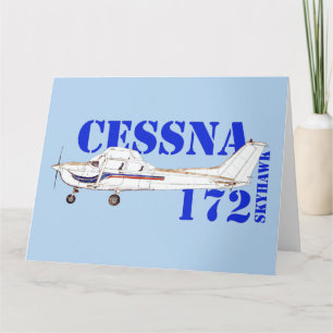 Carte De Remerciements Illustration de la conception de l'avion Cessna 17
