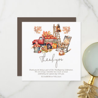 Carte De Remerciements Illustration de l'aquarelle de Thanksgiving