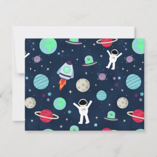 Carte De Remerciements Illustration de motif spatial