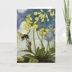 Carte De Remerciements Illustration vintage Else Wenz Vietor