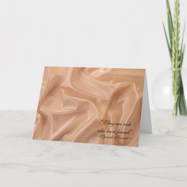 Carte De Remerciements "Ils sont riches et ont des amis" (Devant)