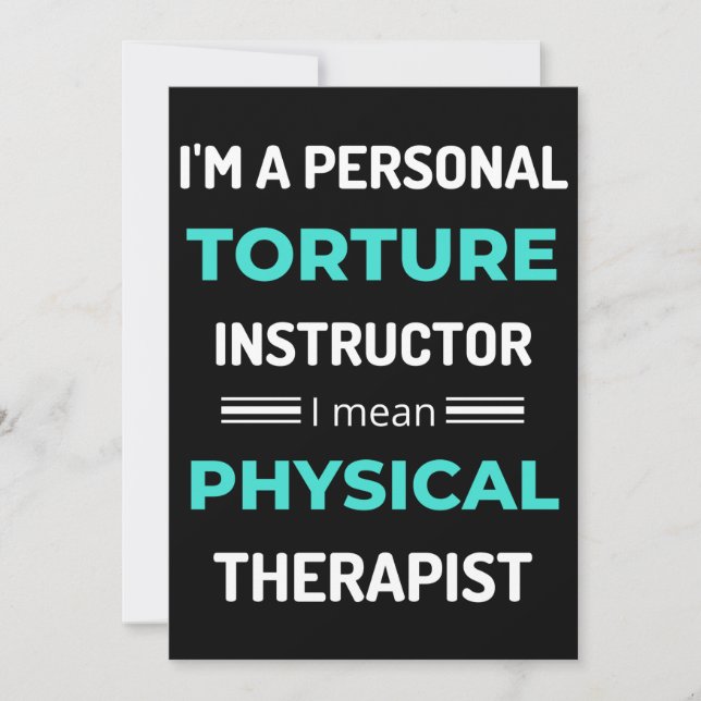 Carte De Remerciements I'm A Personal Torture Instructor I Mean Physical (Devant)