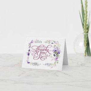 Carte De Remerciements Image à pointes florales