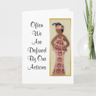 Carte De Remerciements Image of female in purple, rose, gold, card