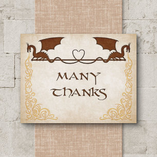 Carte De Remerciements Imaginaire Dragon Gamer