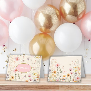 Carte De Remerciements Imaginaire fleur sauvage flutter et twirl fairy