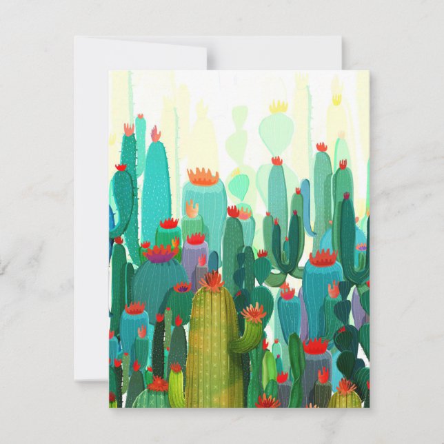 Carte De Remerciements Impression Cactus | Beaucoup De Cactus (Devant)